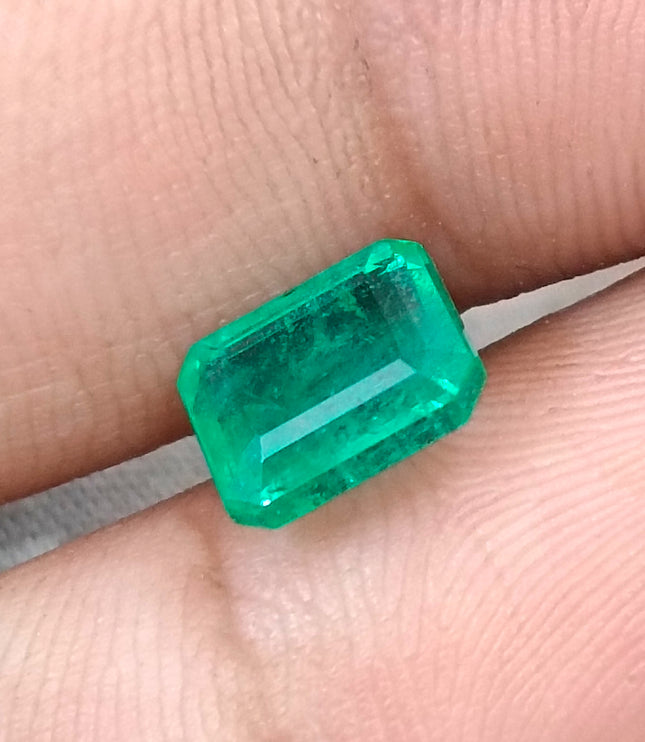 2.12ct Panjshir Emerald Medium Green Octagon Cut SGL Certified Gemstone