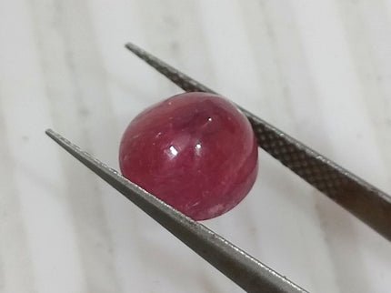 4.32ct Cabochon Cut Certified Natural Red African Ruby Unheated Gemstone