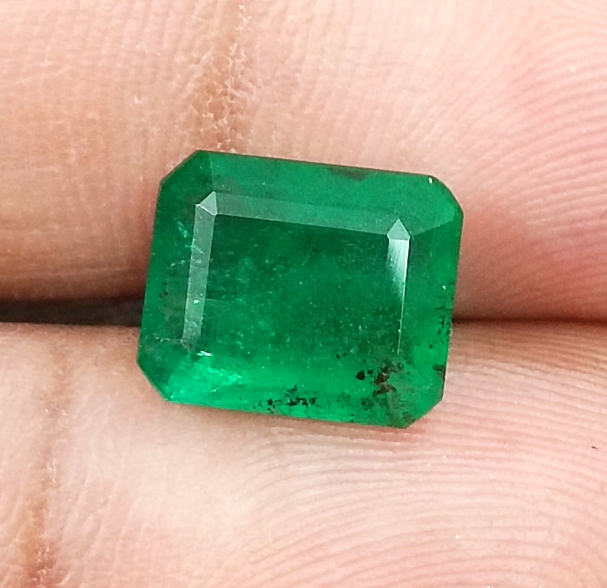 4.25ct Vivid Deep Green Emerald, Natural Earth Mined Gemstone - SMSGEMS 