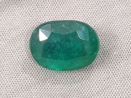 Zambian Emerald 10.49ct Certified Natural Deep Forest Green Oval Cut Stone