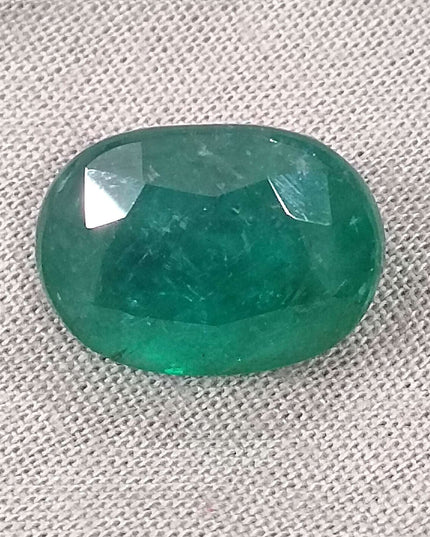 10.50ct Zambian Emerald, Deep Forest Green Oval Cut Natural Loose Gemstone.