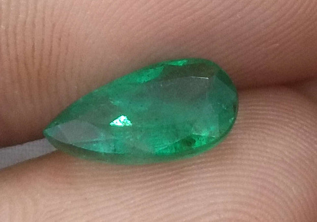 2.08ct GSI USA Certified Deep Pure Green Zambian Emerald Minor Oiled Loose Gemstone