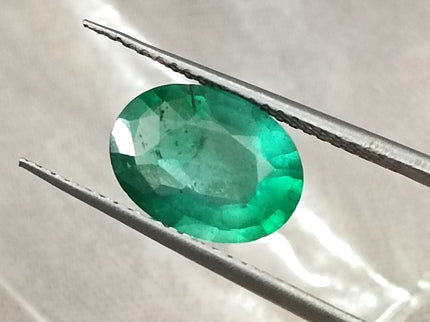 Natural Zambian Emerald 1.98ct Certified Medium Deep Green Oval Cut Loose Gemstone