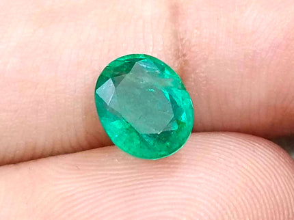 1.60ct Top Deep Water Green Emerald Natural Earth Mined Gemstone