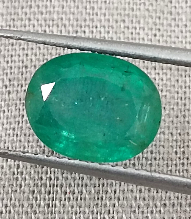 2.64ct Certified Natural Zambian Emerald, Green Loose  Gemstone