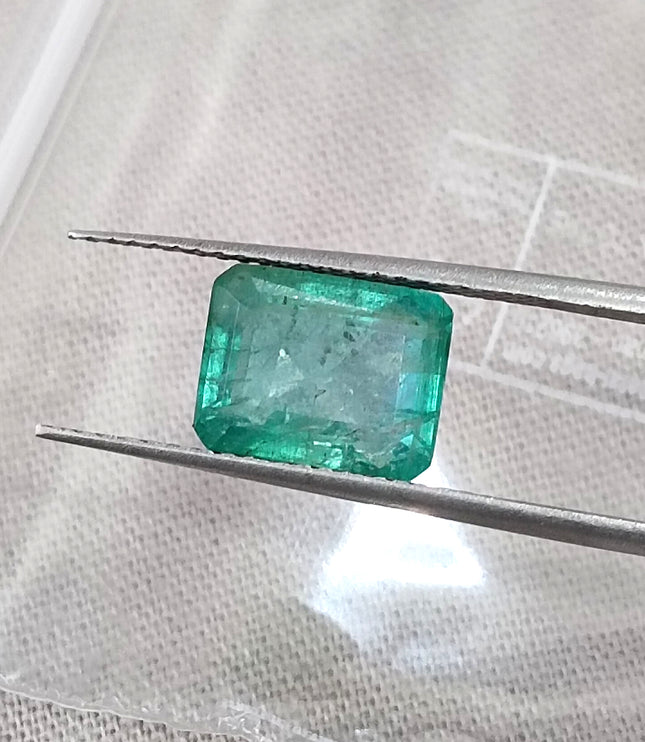 2.93ct Natural Emerald Medium Green Octagon Cut Loose Gemstone