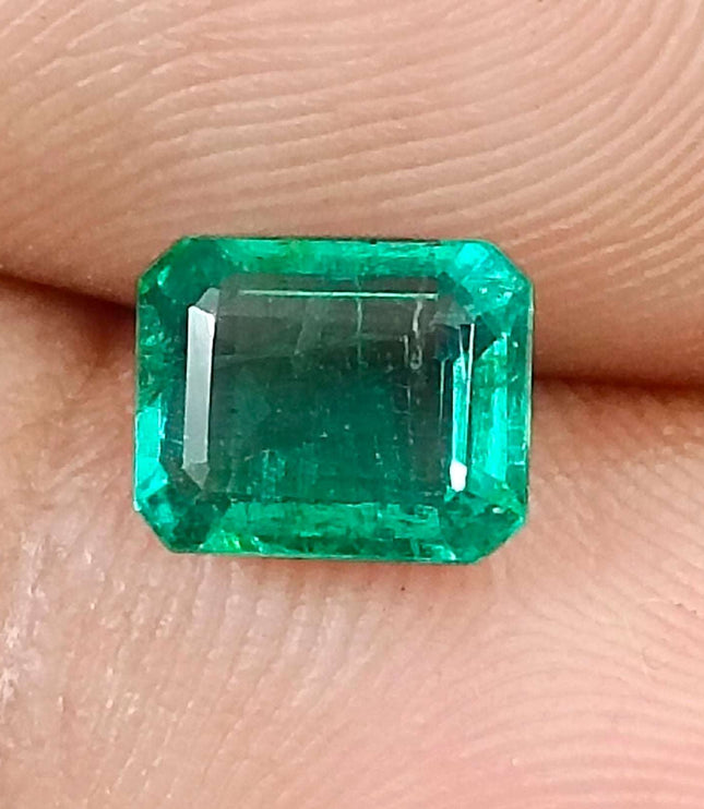 Certified 1.57ct Zambian Natural Emerald