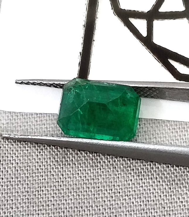 Natural Emerald 2.81ct Certified Deep Royal Green Octagon Cut Gemstone