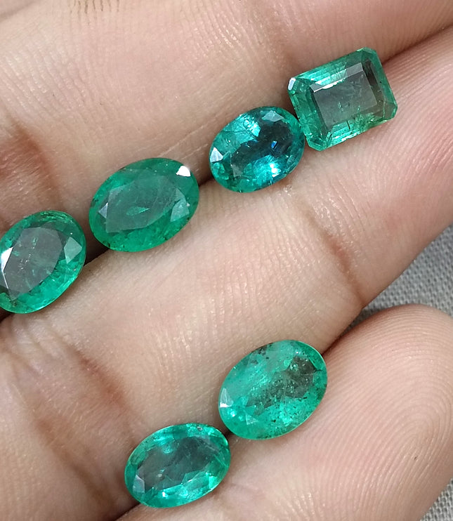 Natural Emerald Lot 8.50ct Medium Green Zambian Loose Gemstones