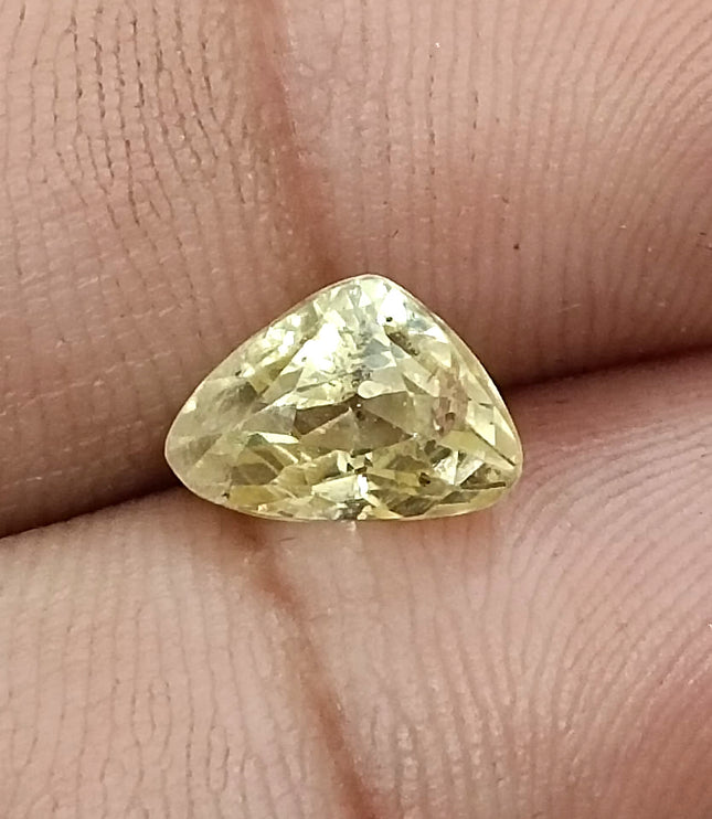 Untreated Yellow Sapphire 2.63ct Natural Certified Triangular Cut