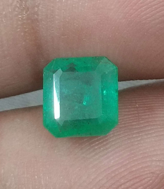 Zambian Emerald 2.24ct Certified Natural Octagon Cut Loose Gemstone