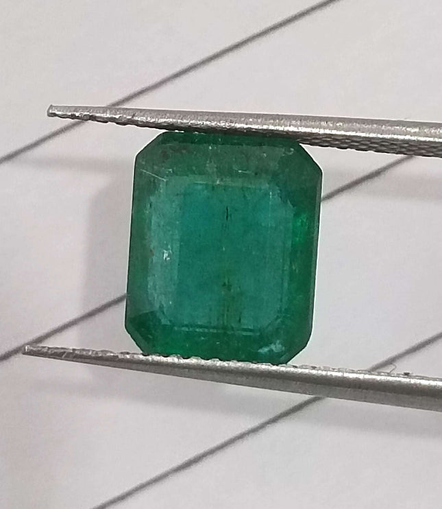 Certified 3.21 Zambian Natural Emerald.