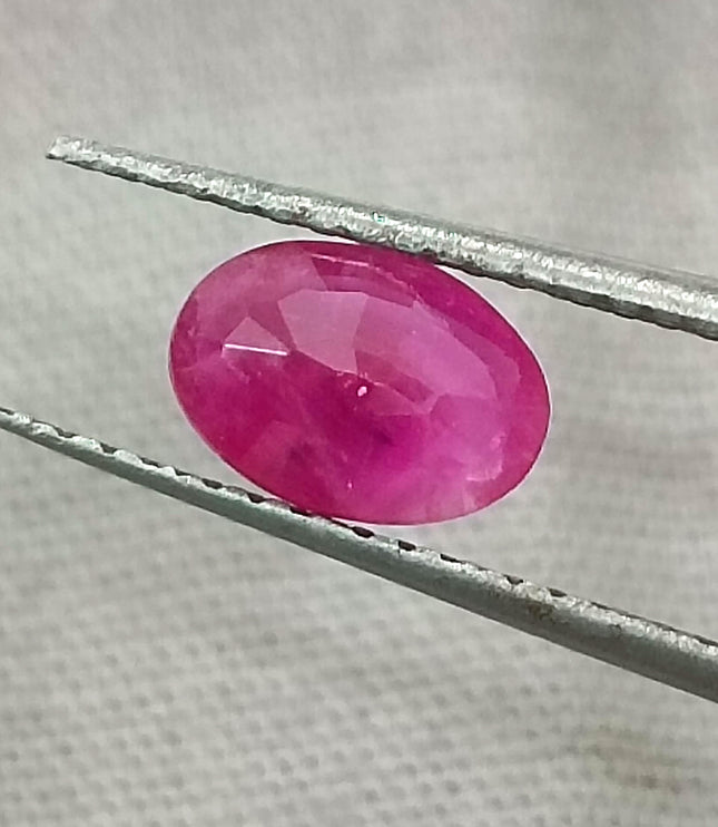 GSI Certified 0.87ct Mozambique Ruby, Natural Untreated Gemstone