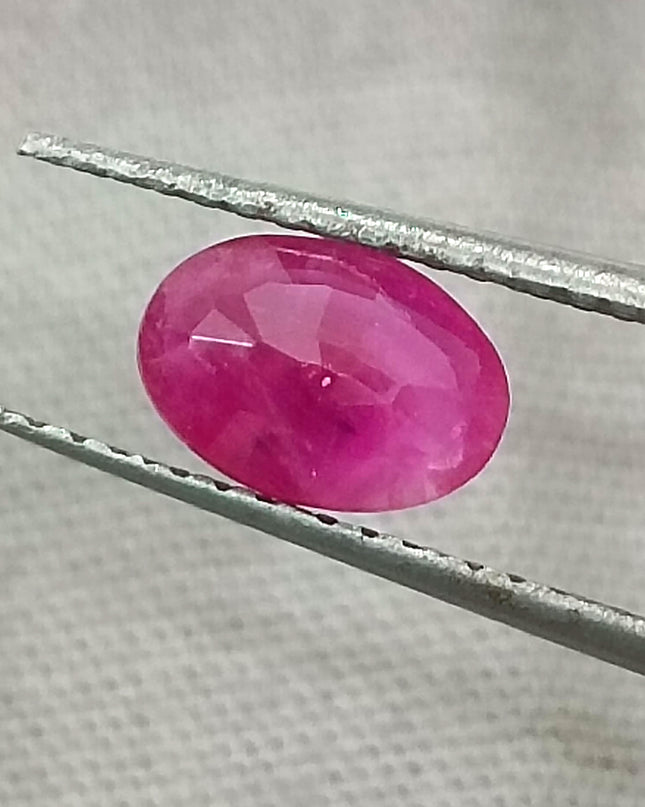 GSI Certified 0.87ct Mozambique Ruby, Natural Untreated Gemstone