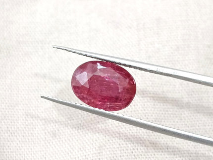 3.20ct Unheated Mozambique Natural Ruby Orchid Red SGL Certified Oval Stone