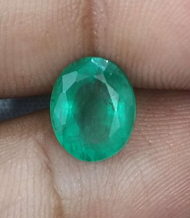 Certified 2.47ct Natural Zambian Emerald Stone.