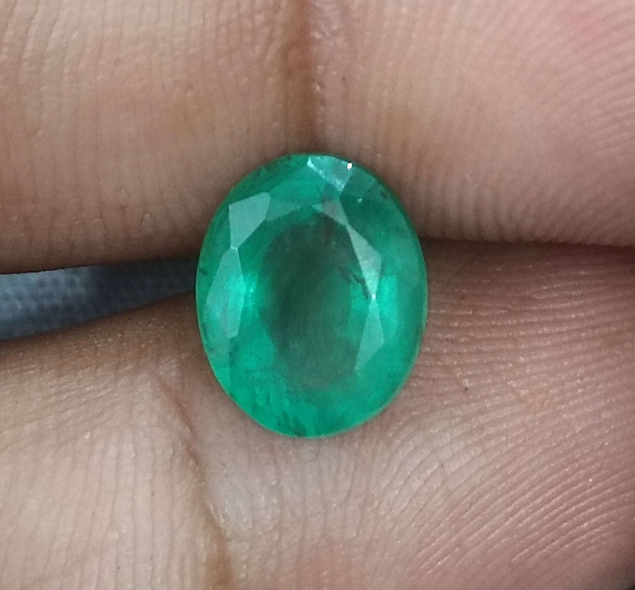 Certified 2.47ct Natural Zambian Emerald Stone.