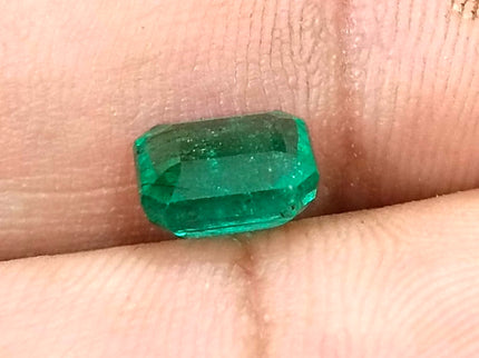2.15ct Certified Zambian Emerald, Natural Medium Green Octagon Cut Gemstone