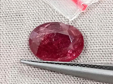 3.22ct Untreated Mozambique Ruby Natural SGL Certified Wine Red Oval Cut Gemstone