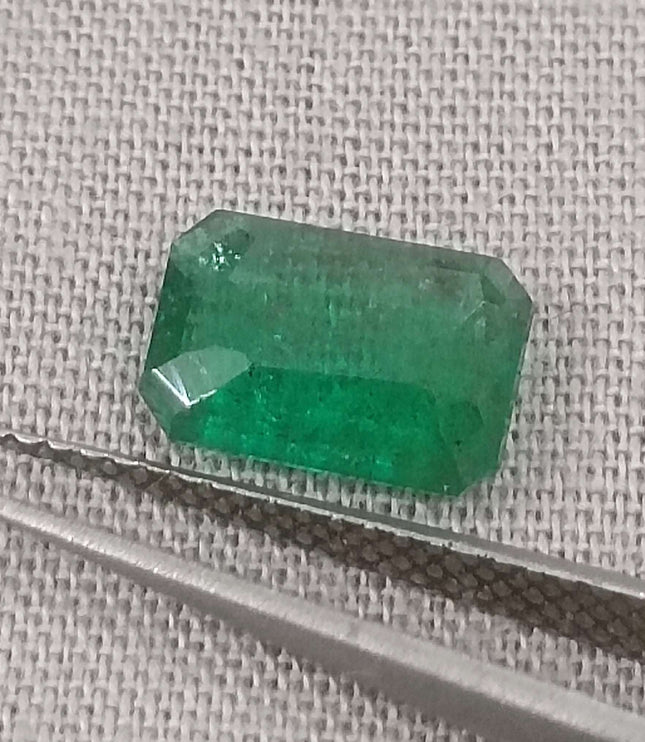 Certified 1.63ct Zambian Natural Emerald.