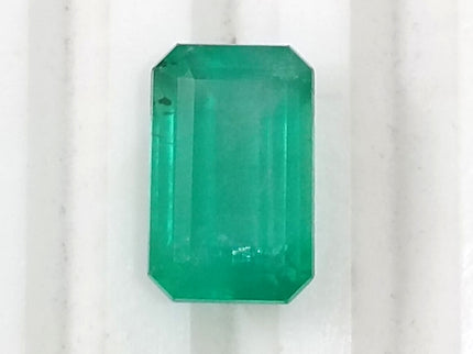 Zambian Emerald 2.54ct Certified Medium Green Emerald Cut Loose Gemstone