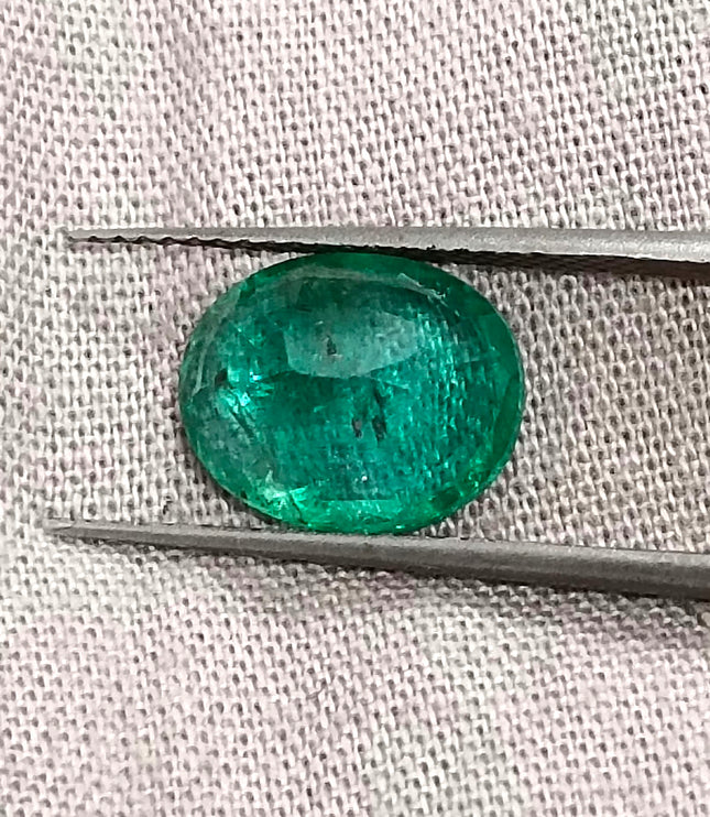 Russian Emerald 3.10ct Natural Sea Green Oval Cut Loose Gemstone