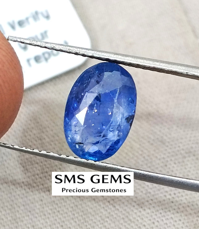 Blue Sapphire 2.86ct Natural GSI Certified Medium Color Sri Lanka Oval Cut Loose Gemstone H