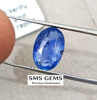 Blue Sapphire 2.86ct Natural GSI Certified Medium Color Sri Lanka Oval Cut Loose Gemstone H
