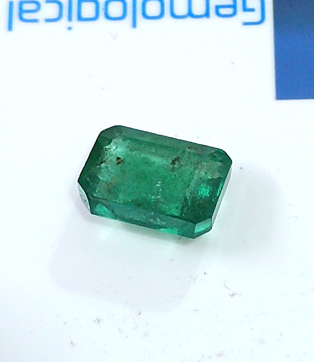 2.10ct Natural Emerald Medium Deep Green Octagon Cut Gemstone