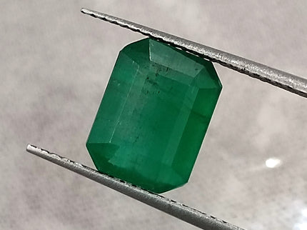 Natural Zambian Emerald 2.84ct Certified Natural Deep Green Octagon Cut Loose Stone