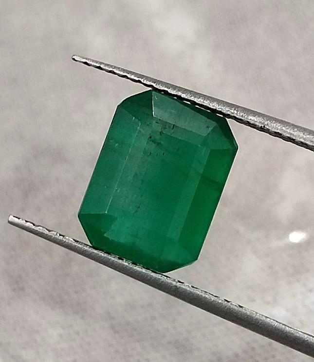 Natural Zambian Emerald 2.84ct Certified Natural Deep Green Octagon Cut Loose Stone