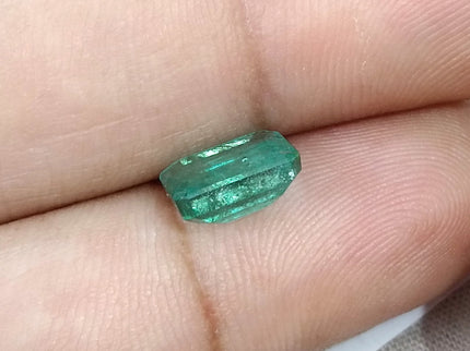 Natural Emerald 2.65ct SGL Certified Zambia Sea Green Octagon Cut Minor Oiled Gemstone