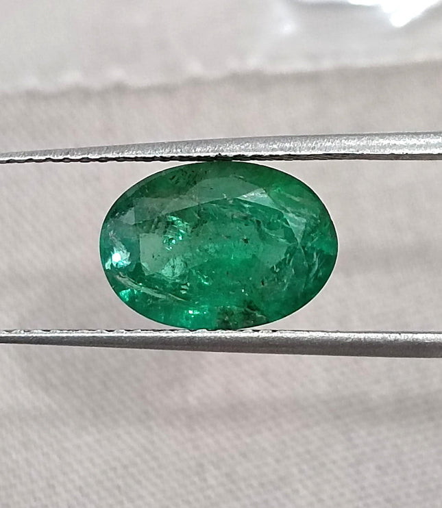 2.37ct Emerald Natural Deep Pure Green SGL Certified Oval Cut Gemstone