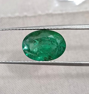 2.37ct Emerald Natural Deep Pure Green SGL Certified Oval Cut Gemstone