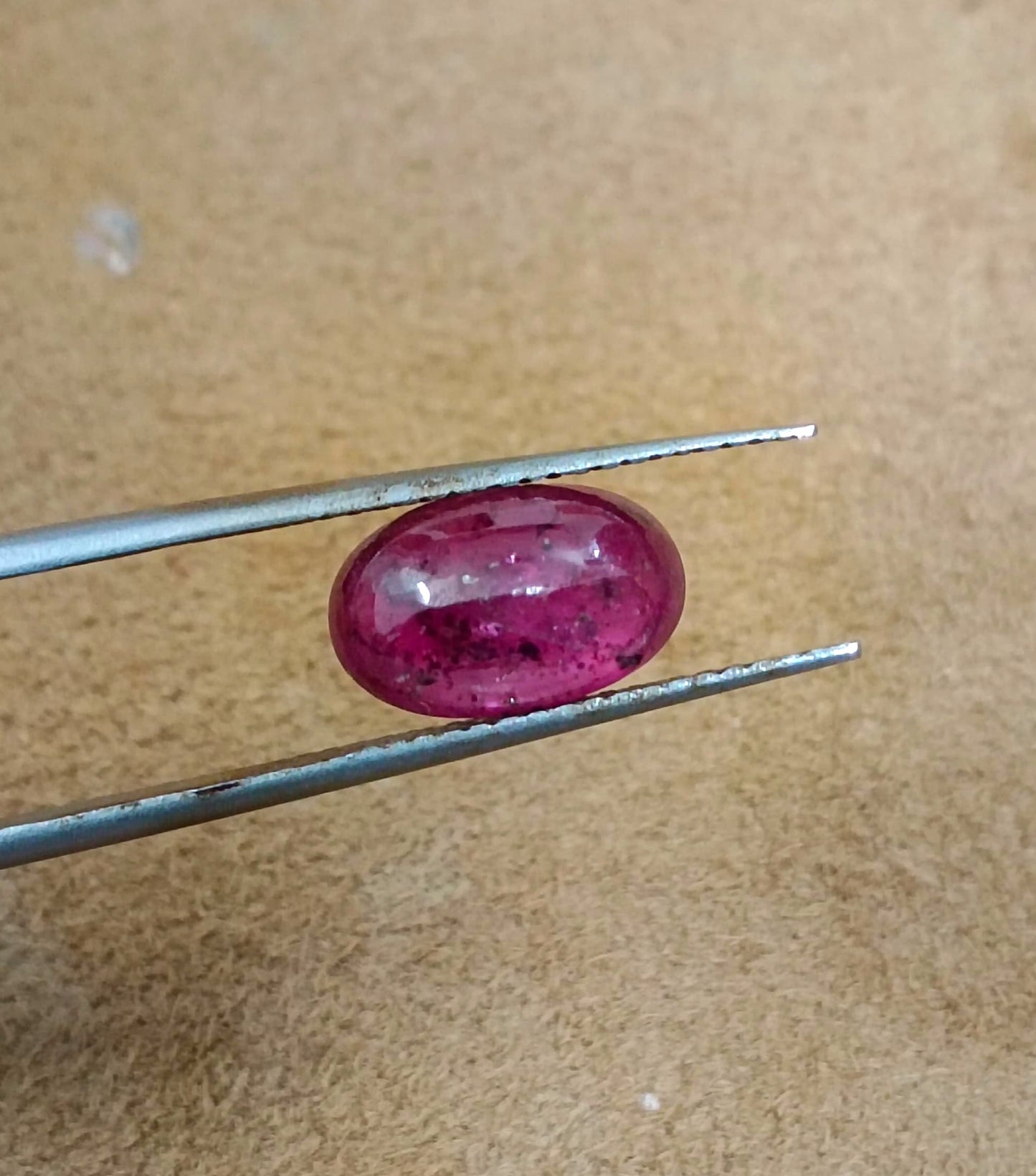 2.45ct Cabochon Cut Ruby , 100% Natural Heated Earth Mined Gemstone