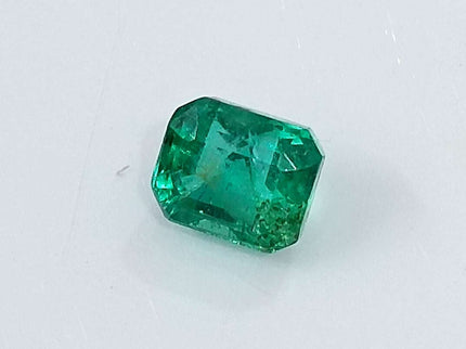 Certified 1.29ct Zambian Natural Emerald, Excellent Luster, Minor Oiled Stone