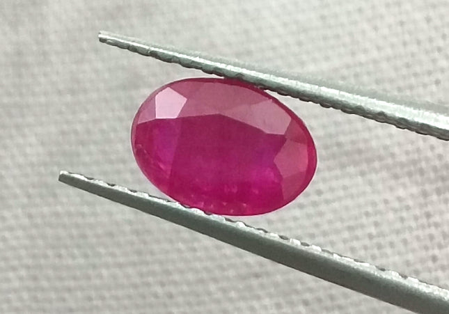 GSI Certified 0.85ct Blood Red Ruby, Natural Untreated Gemstone
