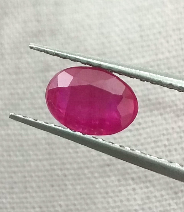 GSI Certified 0.85ct Blood Red Ruby, Natural Untreated Gemstone