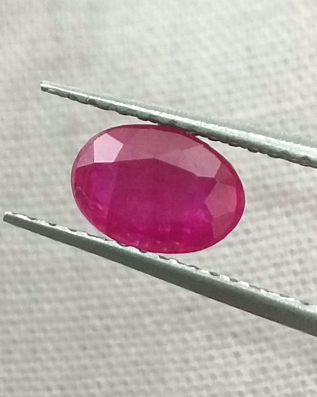 GSI Certified 0.85ct Blood Red Ruby, Natural Untreated Gemstone