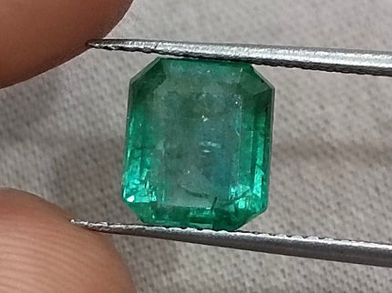 2.60ct Natural Emerald Medium Green SGL Certified Octagon Cut Loose Gemstone