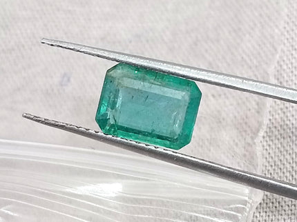 1.45ct Natural Emerald Medium Green Zambian Octagon Cut Loose Gemstone