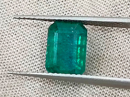 Zambian Emerald 2.19ct Deep Forest Green Octagon Cut Certified Natural Loose Gemstone