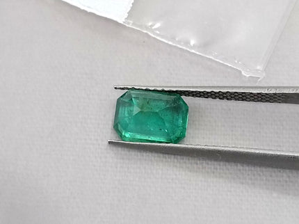 1.08ct Panjshir Emerald Natural SGL Certified Medium Green Octagon Cut Gemstone