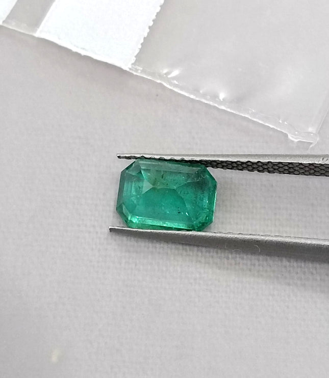1.08ct Panjshir Emerald Natural SGL Certified Medium Green Octagon Cut Gemstone