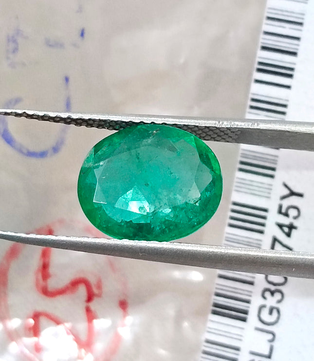 2.55ct Alpine Green Natural Emerald Octagon Cut SGL Certified