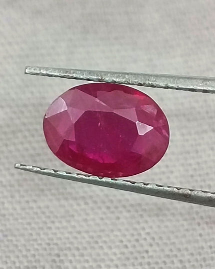 GSI Certified 1.10ct Deep Maroon Red Ruby, Untreated