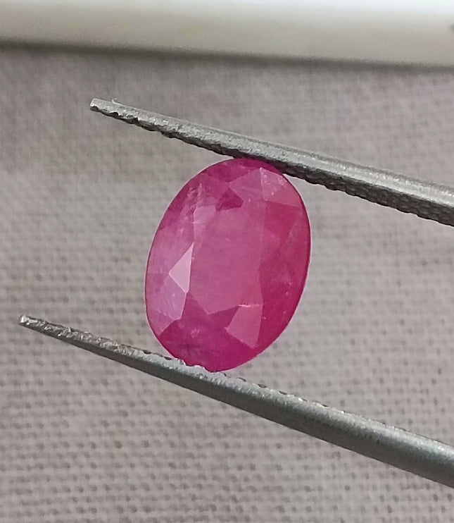 GSI Certified 1.34ct Mozambique Ruby, Natural Untreated Ruby