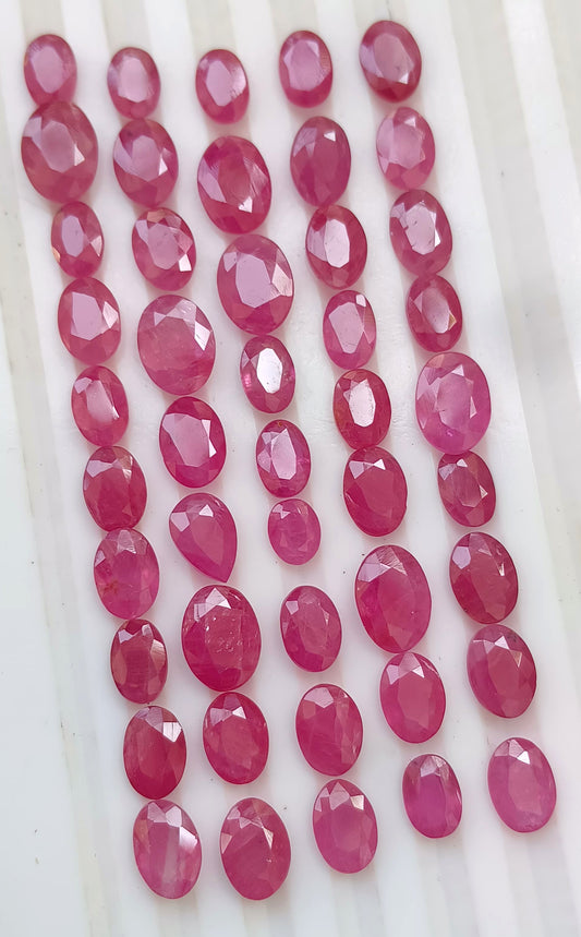 38.03ct African Ruby Lot, Natural Earth Mined Gemstones - SMSGEMS 