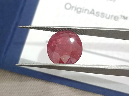 4.12ct Ruby Mozambique Unheated Natural SGL Certified Wine Red Oval Gemstone