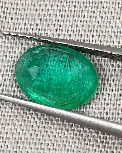 1.24ct Quality Natural Zambian Emerald Stone Spring Green Color Gemstone